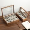  Caja de almacenamiento de reloj vintage de nogal para regalo