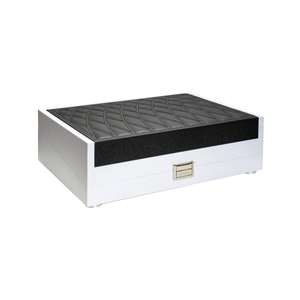 Caja de perfume de cuero PU de doble capa de lujo para dama